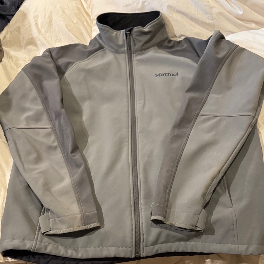 Marmot Light Gray Softshell Jacket - image 1